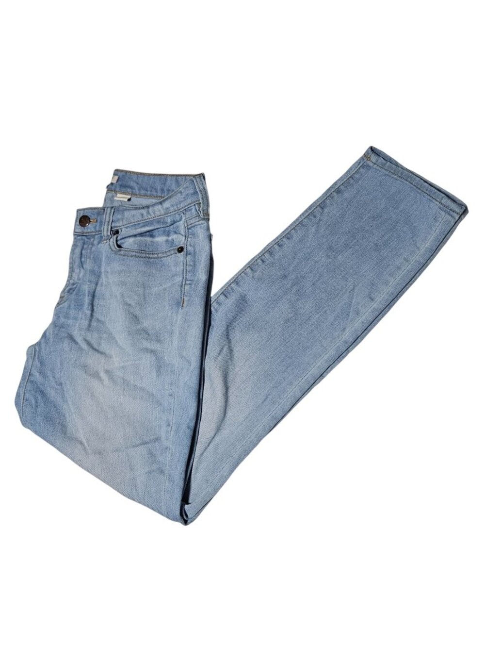 J Crew Jeans Womens Size 24 Straight Leg Low Rise Light Wash Denim Pants